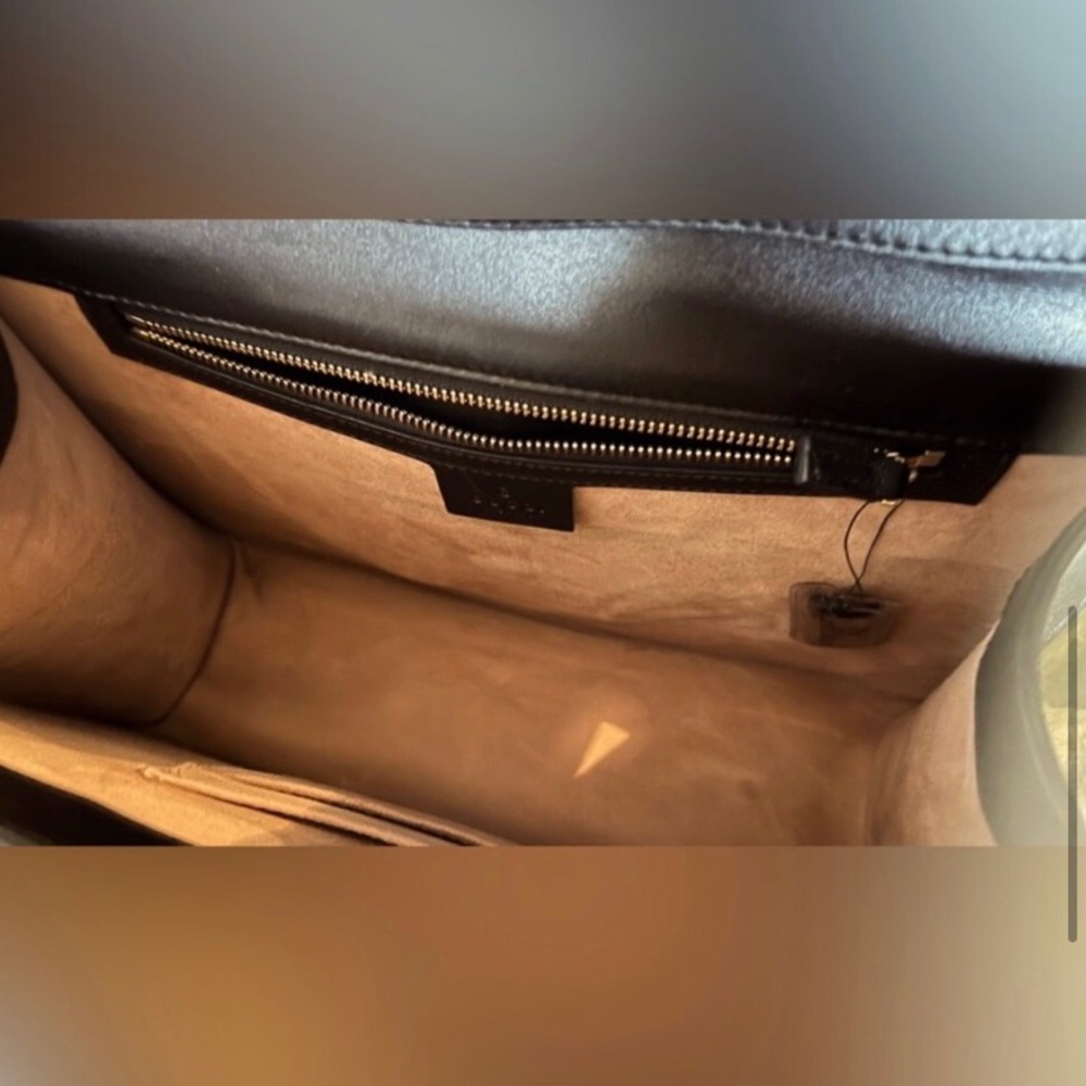 GUCCI SYLVIE Medium Black Top Handle Bag - Picture 3 of 5